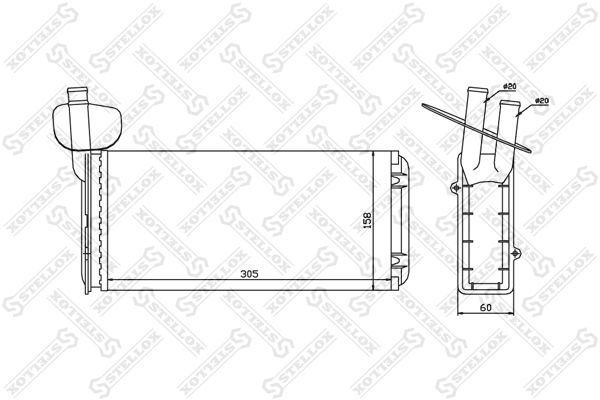 STELLOX Siltummainis, Salona apsilde 10-35020-SX