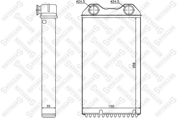 STELLOX Теплообменник, отопление салона 10-35229-SX