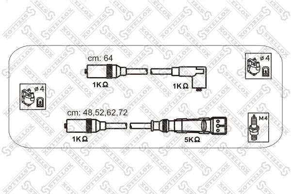 STELLOX Комплект проводов зажигания 10-38083-SX