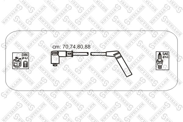 STELLOX Augstsprieguma vadu komplekts 10-38324-SX