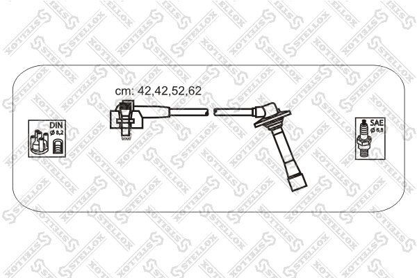 STELLOX Augstsprieguma vadu komplekts 10-38488-SX