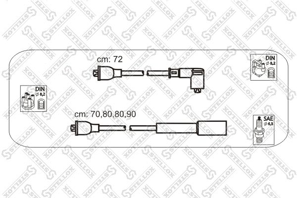 STELLOX Augstsprieguma vadu komplekts 10-38493-SX