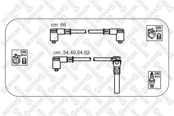 STELLOX Комплект проводов зажигания 10-38518-SX