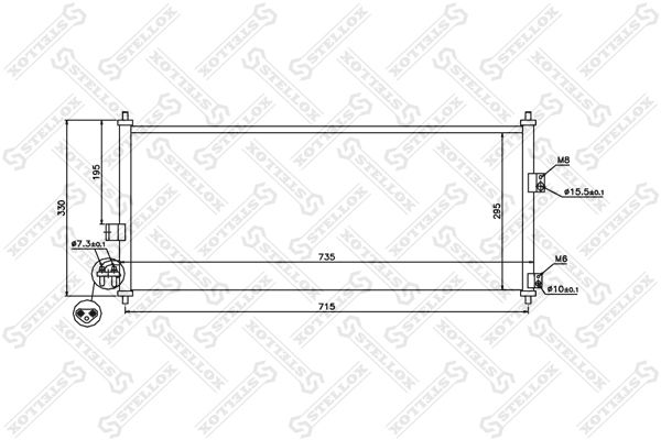 STELLOX Конденсатор, кондиционер 10-45032-SX