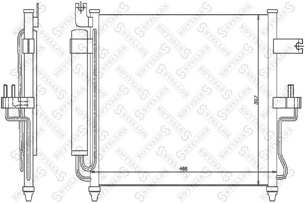 STELLOX Конденсатор, кондиционер 10-45043-SX