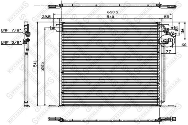 STELLOX Конденсатор, кондиционер 10-45068-SX