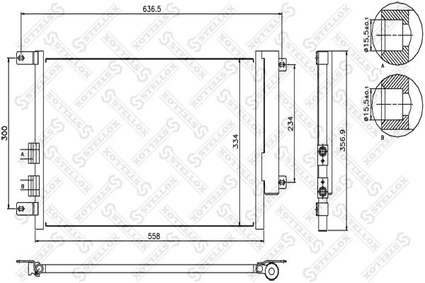 STELLOX Конденсатор, кондиционер 10-45069-SX