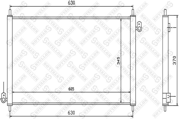 STELLOX Конденсатор, кондиционер 10-45094-SX