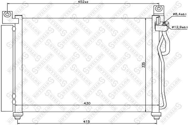 STELLOX Конденсатор, кондиционер 10-45114-SX