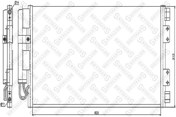 STELLOX Конденсатор, кондиционер 10-45117-SX