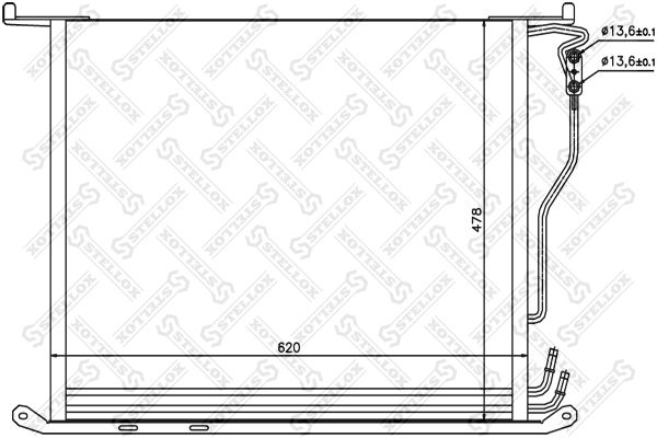 STELLOX Конденсатор, кондиционер 10-45131-SX