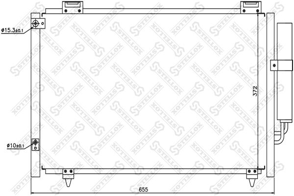 STELLOX Конденсатор, кондиционер 10-45153-SX