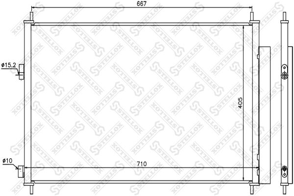 STELLOX Конденсатор, кондиционер 10-45156-SX