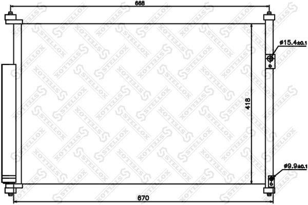 STELLOX Конденсатор, кондиционер 10-45176-SX