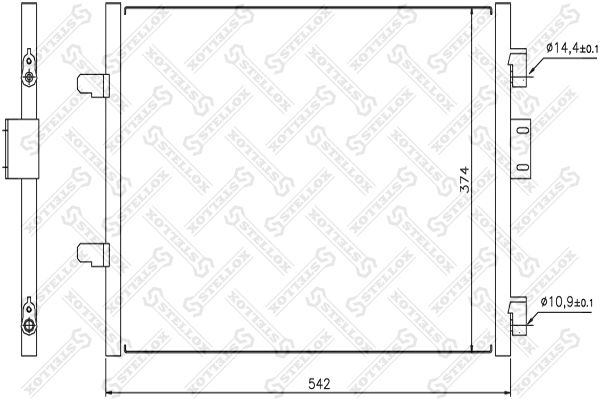 STELLOX Конденсатор, кондиционер 10-45196-SX