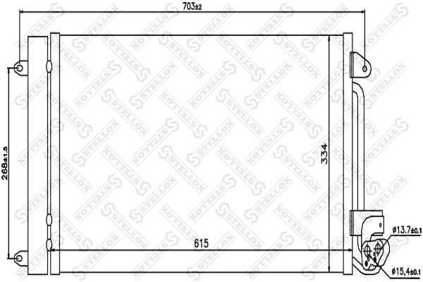 STELLOX Конденсатор, кондиционер 10-45199-SX