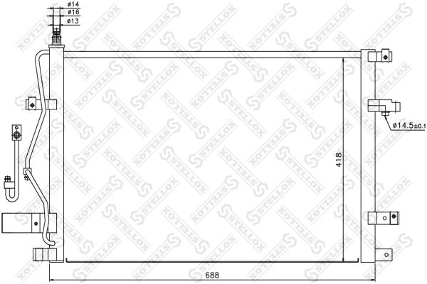 STELLOX Конденсатор, кондиционер 10-45226-SX