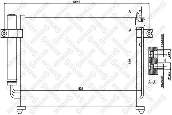 STELLOX Конденсатор, кондиционер 10-45358-SX