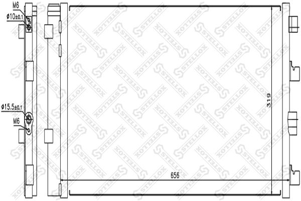 STELLOX Конденсатор, кондиционер 10-45650-SX