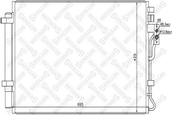 STELLOX Конденсатор, кондиционер 10-45707-SX