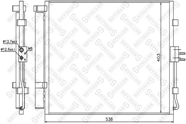 STELLOX Конденсатор, кондиционер 10-45709-SX