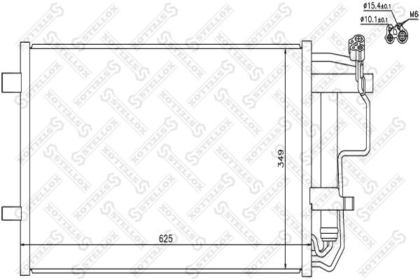 STELLOX Конденсатор, кондиционер 10-45710-SX