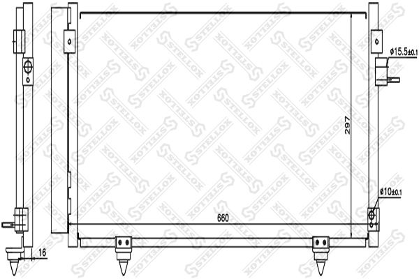 STELLOX Конденсатор, кондиционер 10-45718-SX