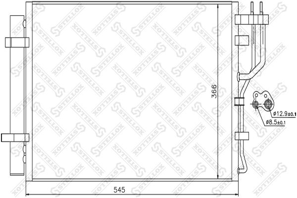 STELLOX Конденсатор, кондиционер 10-45720-SX