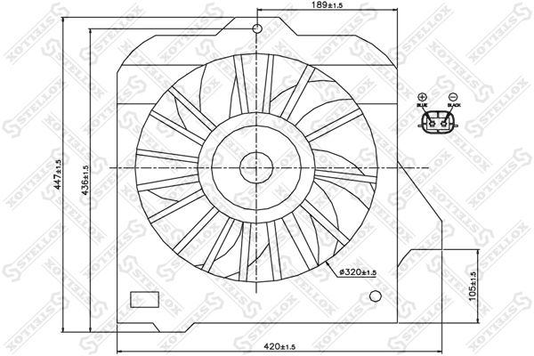 STELLOX Ventilators, Motora dzesēšanas sistēma 29-99108-SX