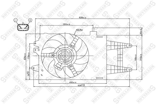 STELLOX Ventilators, Motora dzesēšanas sistēma 29-99354-SX