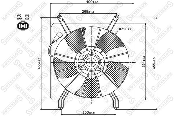 STELLOX Ventilators, Motora dzesēšanas sistēma 29-99418-SX