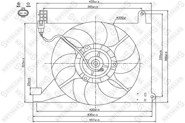 STELLOX Ventilators, Motora dzesēšanas sistēma 29-99443-SX