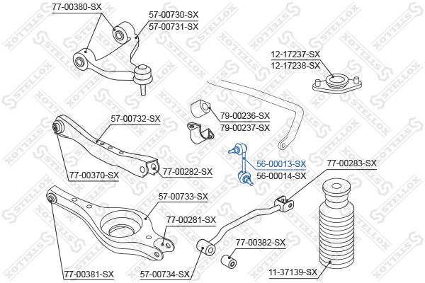 STELLOX Stiepnis/Atsaite, Stabilizators 56-00013-SX