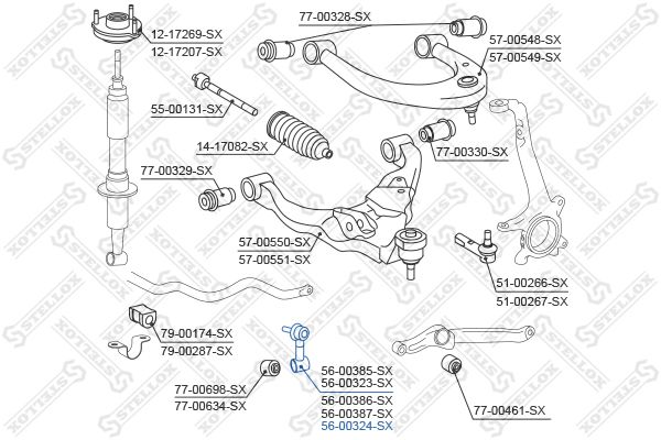 STELLOX Stiepnis/Atsaite, Stabilizators 56-00324-SX