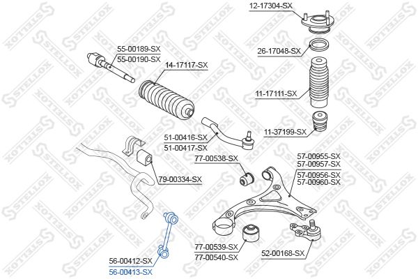 STELLOX Тяга / стойка, стабилизатор 56-00413-SX