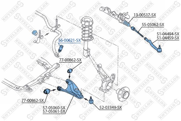 STELLOX Тяга / стойка, стабилизатор 56-00621-SX