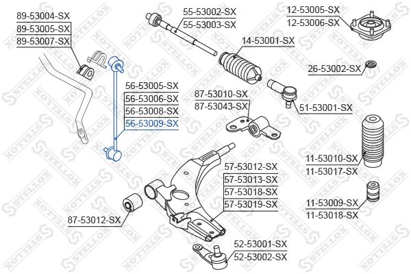 STELLOX Stiepnis/Atsaite, Stabilizators 56-53009-SX