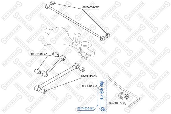 STELLOX Stiepnis/Atsaite, Stabilizators 56-74039-SX