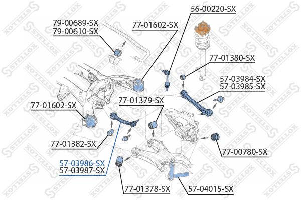 STELLOX Neatkarīgās balstiekārtas svira, Riteņa piekare 57-03986-SX