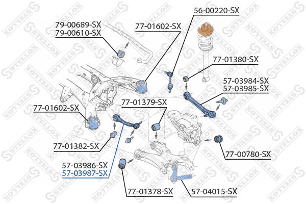 STELLOX Neatkarīgās balstiekārtas svira, Riteņa piekare 57-03987-SX