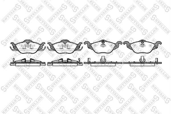 STELLOX Комплект тормозных колодок, дисковый тормоз 695 002L-SX