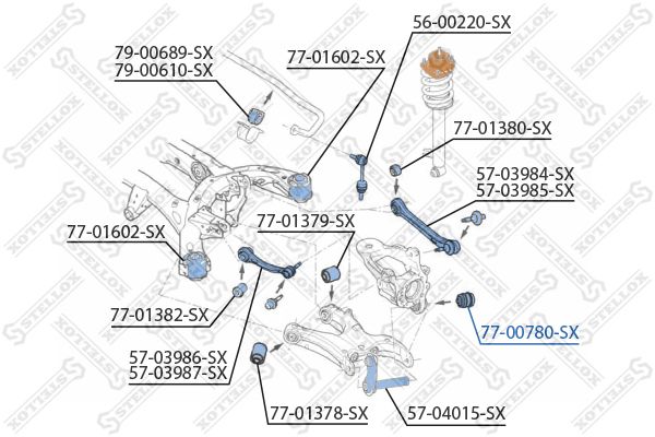 STELLOX Подвеска, рычаг независимой подвески колеса 77-00780-SX