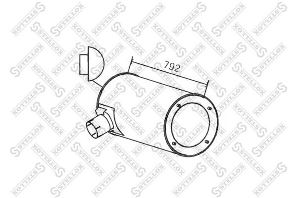 STELLOX Средний / конечный глушитель ОГ 82-03069-SX