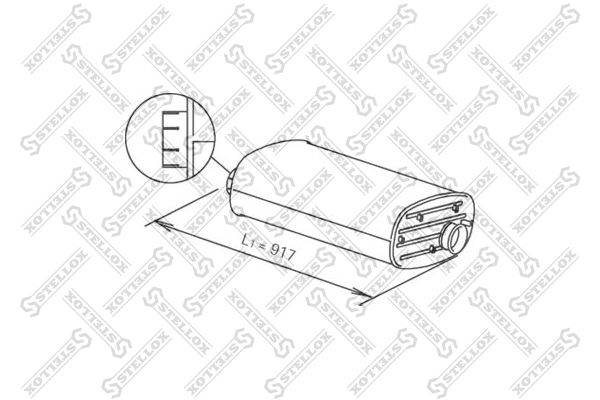 STELLOX Средний / конечный глушитель ОГ 82-03104-SX