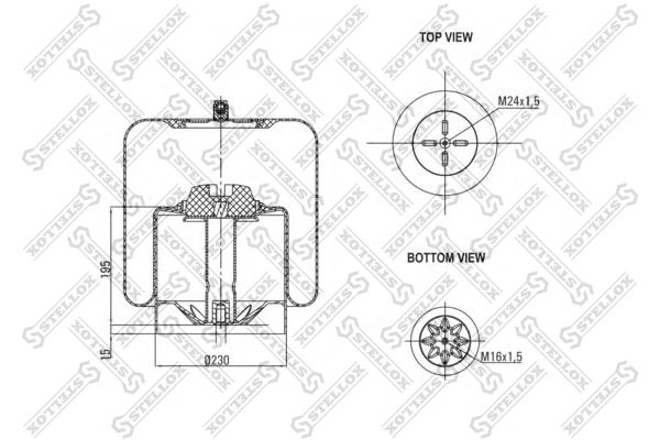 STELLOX Кожух пневматической рессоры 84-00143-SX