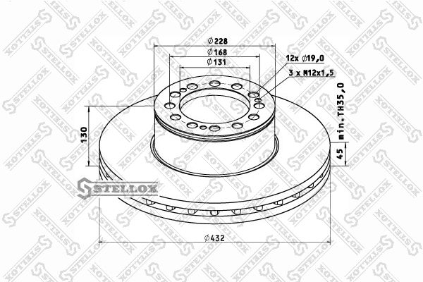 STELLOX Тормозной диск 85-00714-SX