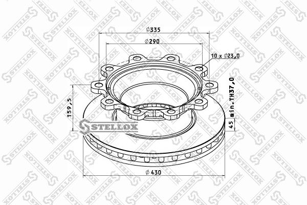 STELLOX Тормозной диск 85-00809-SX