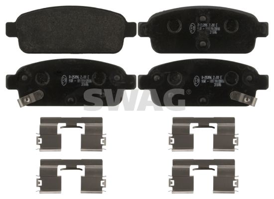 SWAG Комплект тормозных колодок, дисковый тормоз 40 91 6893