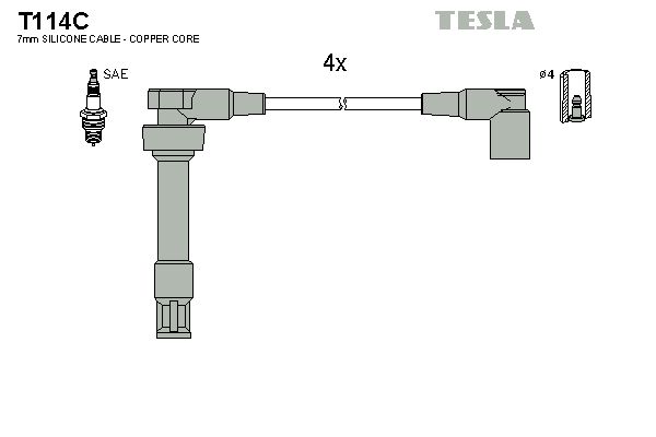 TESLA Augstsprieguma vadu komplekts T114C