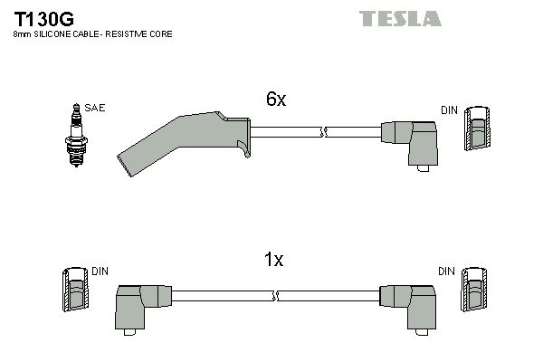 TESLA Augstsprieguma vadu komplekts T130G